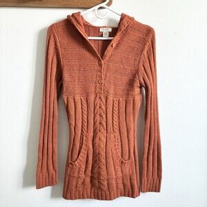 Y2K Arizona Jean Company Cable Knit Hooded Bella Swan Fairycore Sweater Medium